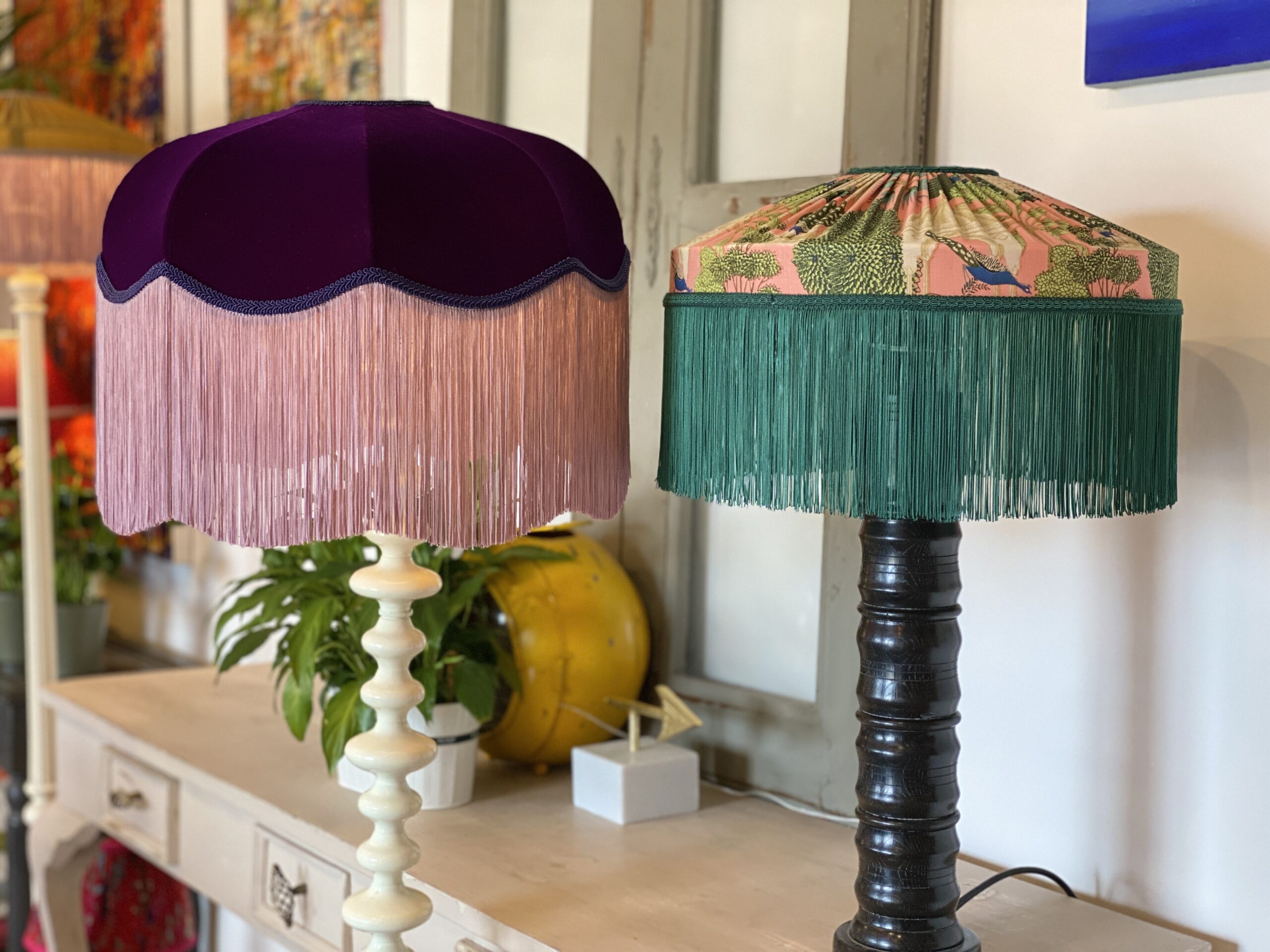 Vintage Lampshade making courses with Moji Designs in Brighton