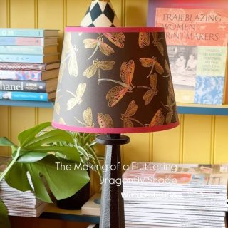 Here’s a look at a beautiful lampshade made by my recent student Leah! The black background with delicate, colourful dragonflies, paired with the vibrant fuchsia trim, truly brings it to life. Nailing the colour palette—from the trim to the base—makes all the difference, and this slim, elegant stand perfectly complements the intricate details of the design.
.
.
.
.
.
.
Lampshade Making Workshop
Student: Leah, USA
Moji Designs Studio, Brighton
.
.
.

#handmadelamp 
#handmadelampshade 
#lampshadeworkshops 
#lampdesign 
#creativecraft 
#lampshades 
#interiorstylingideas 
#craftsmanshipmatters 
#designinspiration 
#handmadehomedecor 
#LampshadeGoals
#dragonflydesign 
#craftyourstyle 
#brightonmaker 
#homedecorinspo 
#learnanewcraft 
#madewithlove