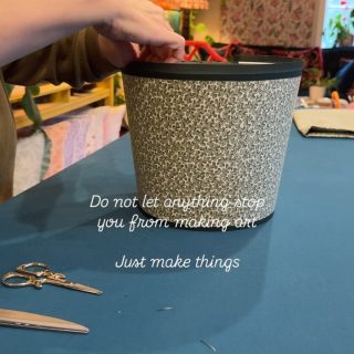 Just make things….🫶
.
.
.
.
Course: Five Day Lampshade Making 
Location: Moji Studio, Brighton 
Student: Mary From USA
.
.
.
.
#manifestnow #explore #thatgirllifestyle #learning #makingart #creatingart #lampshademaking #beyourselfalways #handmade